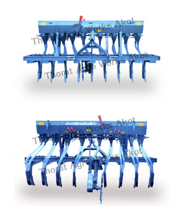 9 Tyne Seed Cum Fertilizer Drill Double Gear Model